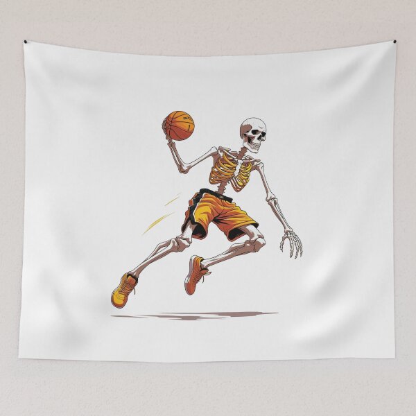 Item preview, Basketball Skeleton Slam Dunk – Energetic Sports Skeleton Art designed and sold by ColorSplash123.