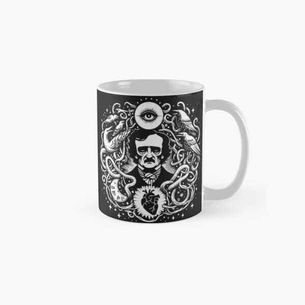 Item preview, Edgar Allan Poe Linocut Design with Gothic Symbols designed and sold by opalskystudio.