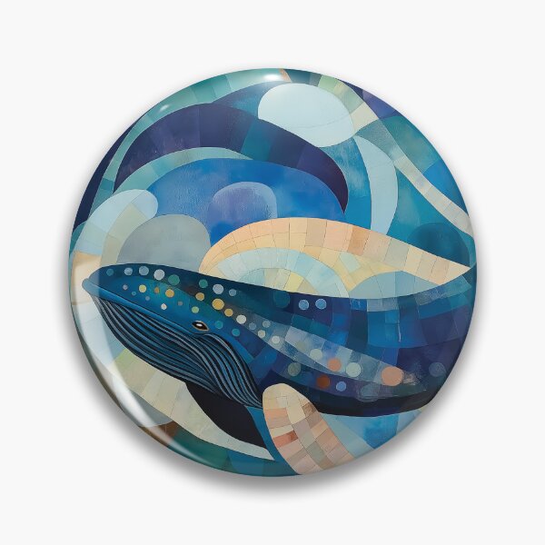 Item preview, A design of a Blue Whale's Abstract Journey Through Shimmering Seas. designed and sold by HEMRO.