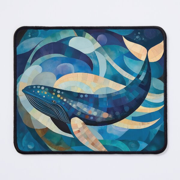 Item preview, A design of a Blue Whale's Abstract Journey Through Shimmering Seas. designed and sold by HEMRO.