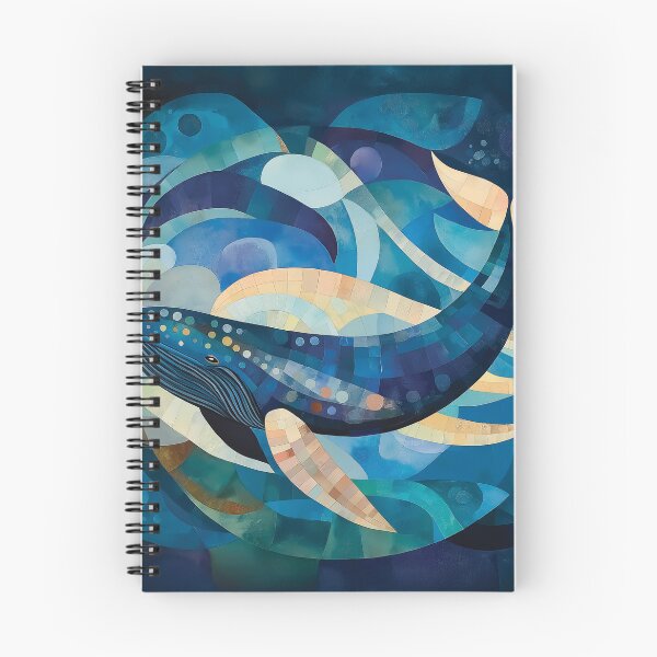 Item preview, A design of a Blue Whale's Abstract Journey Through Shimmering Seas. designed and sold by HEMRO.