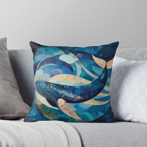 Item preview, A design of a Blue Whale's Abstract Journey Through Shimmering Seas. designed and sold by HEMRO.