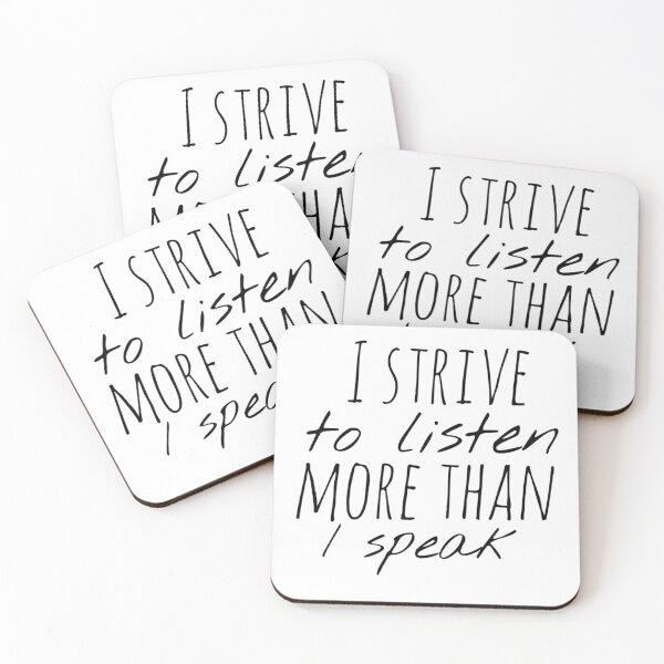 Item preview, I Strive to Listen More Than I Speak – Mindfulness Affirmation – Gentle Motivational Design designed and sold by Camila  Ardila.