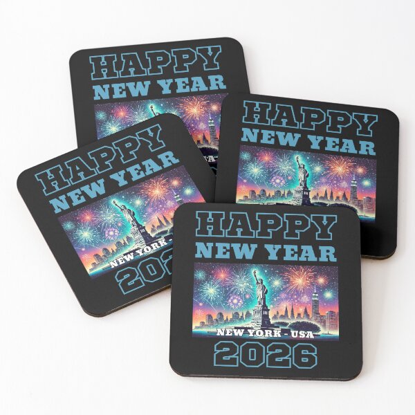 Item preview, Happy New Year 2026 - New York - Blue Edition designed and sold by Manic Merch Designs.