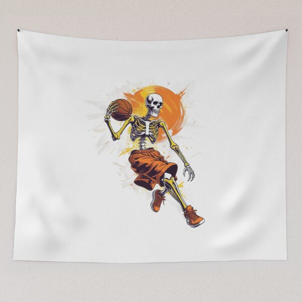 Item preview, Basketball Skeleton Slam Dunk – Energetic Sports Skeleton Art designed and sold by ColorSplash123.