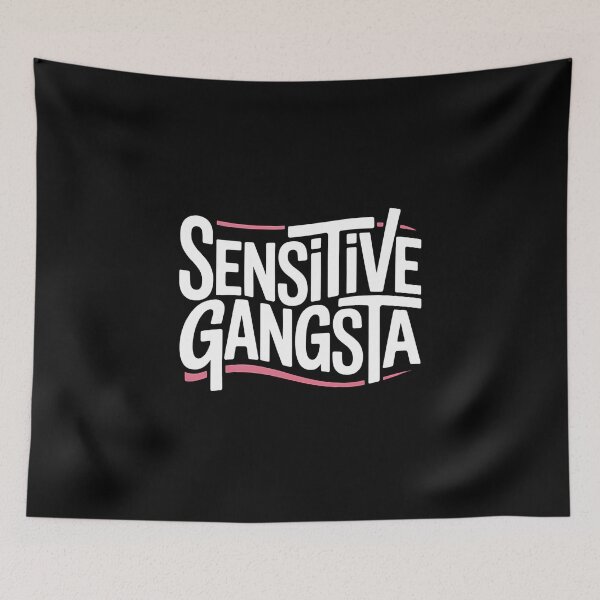 Item preview, Sensitive Gangsta - This gift is perfect for people who combine a tough style with a sensitive heart and want to express themselves with humor and authenticity.  designed and sold by ZyziowskyArt.