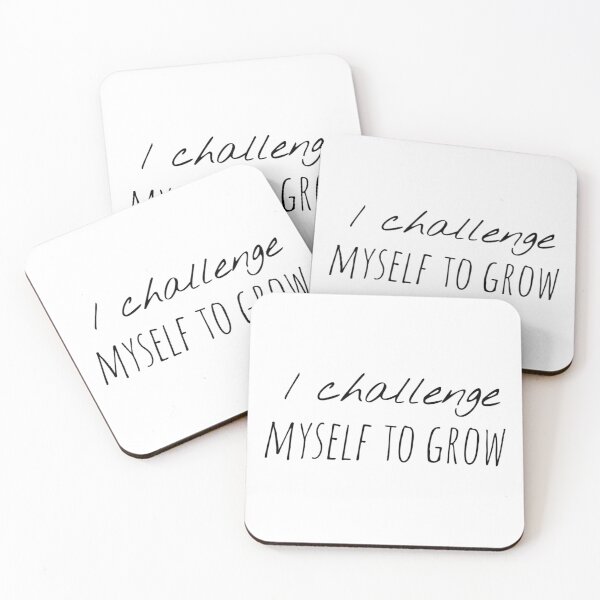 Item preview, I Challenge Myself to Grow – Growth Affirmation – Motivational Bold Typography Design designed and sold by Camila  Ardila.