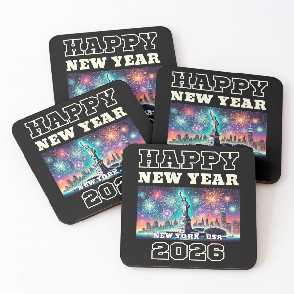 Item preview, Happy New Year 2026 - New York - Yellow Edition designed and sold by Manic Merch Designs.