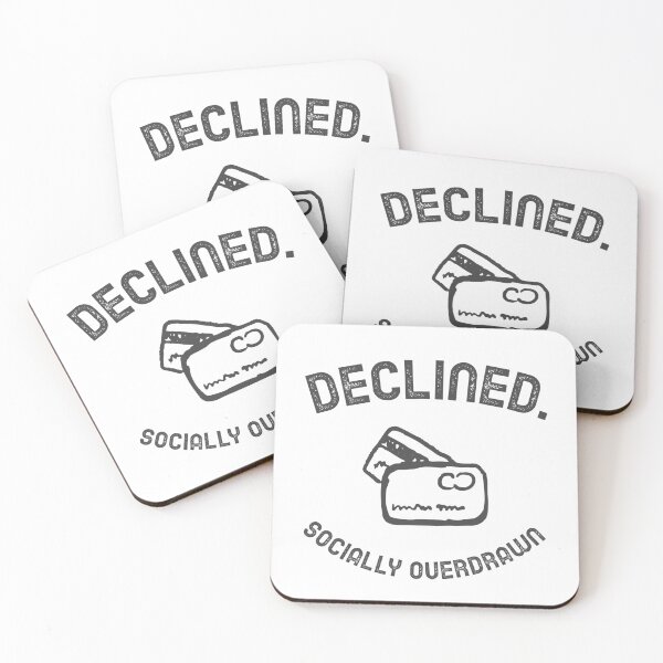 Item preview, DECLINED. SOCIALLY OVERDRAWN designed and sold by TeeezShirtz.