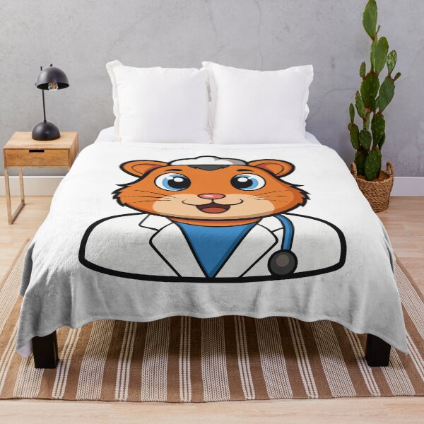 Item preview, Hamster in White Coat with Stethoscope. designed and sold by GregorySmithRed.