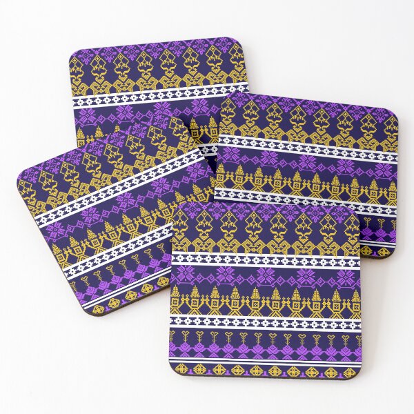 Item preview, Golden Heritage - Thai Pixel Textile Pattern designed and sold by 96Chic4shop.