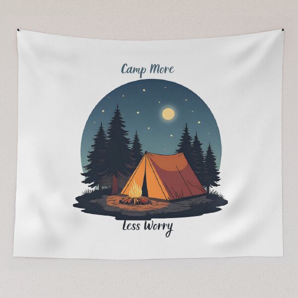 Item preview, Camp More, Worry Less designed and sold by Domcreations4.