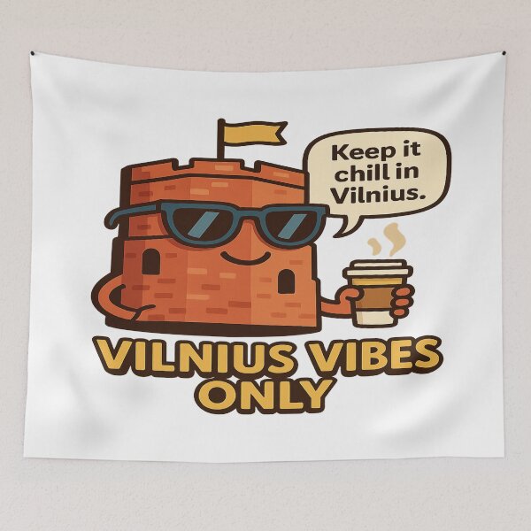 Item preview, Vilnius Vibes Only: Europe Landmark Travel Architecture designed and sold by Globalcitytees.