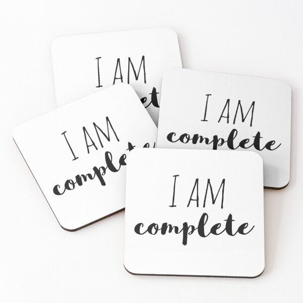 Item preview, I Am Complete – Wholeness Affirmation – Minimalist Motivational Typography designed and sold by Camila  Ardila.