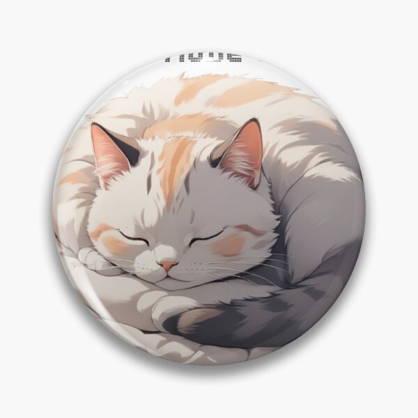Item preview, A cute sleeping cat curled up peacefully on a soft pastel cushion. designed and sold by KISSLITTLECAT.