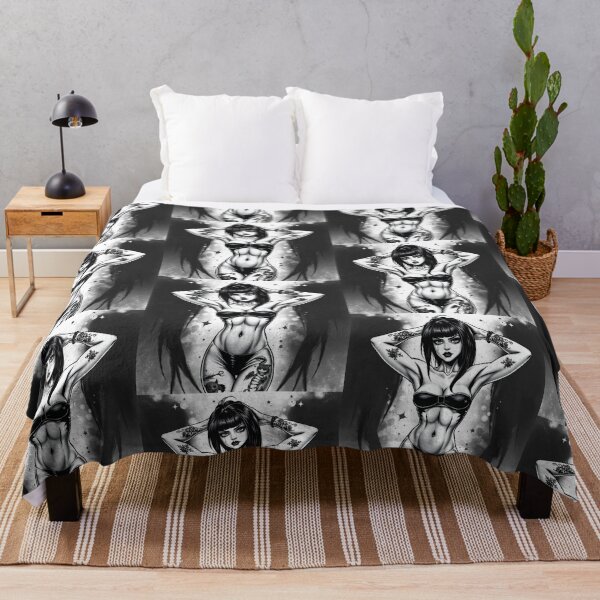 Item preview, Tattooed Goth Girl beautiful pinup poster art designed and sold by Vintage Designs +.