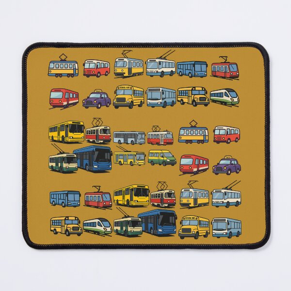 Item preview, Stylized Public Transport Set (Tram, Trolleybus, Bus, Minibus) designed and sold by ChernivtsiSkoda.