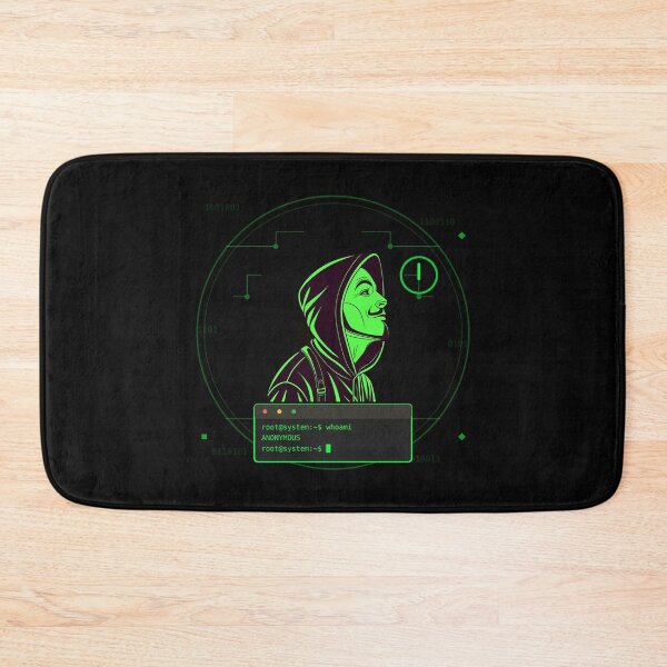 Item preview, Cyber Anonymous Hacker Power Sticker - Green Matrix Terminal Design designed and sold by Pickmash.