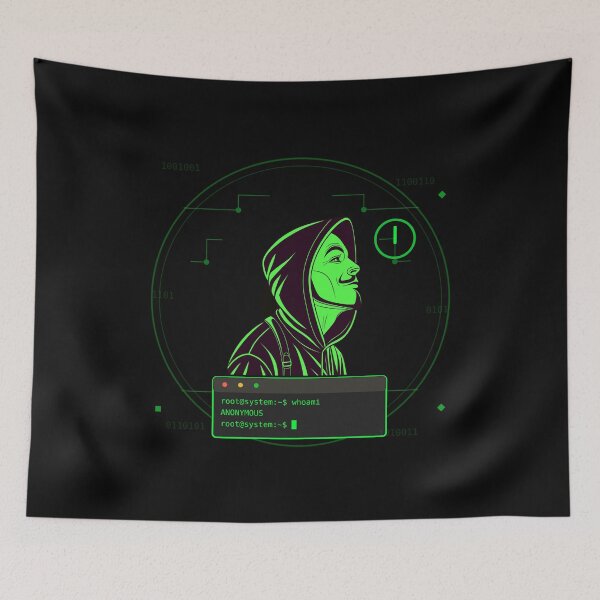 Item preview, Cyber Anonymous Hacker Power Sticker - Green Matrix Terminal Design designed and sold by Pickmash.