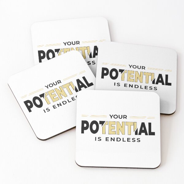 Item preview, Your Potential is Endless – Motivational Positive Quote Typography Design designed and sold by PnrArtDesign.
