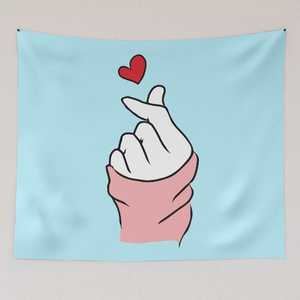 Item preview, Kpop finger heart sign designed and sold by BrownHorse90s.