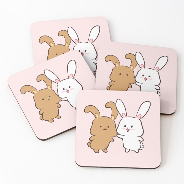 Item preview, Nua and Nia love bunnies couple cute love moments designed and sold by zand-n-zive.