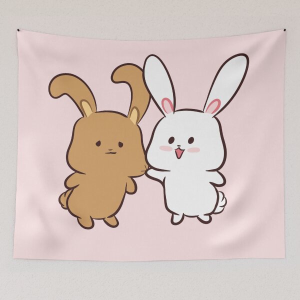 Item preview, Nua and Nia love bunnies couple cute love moments designed and sold by zand-n-zive.