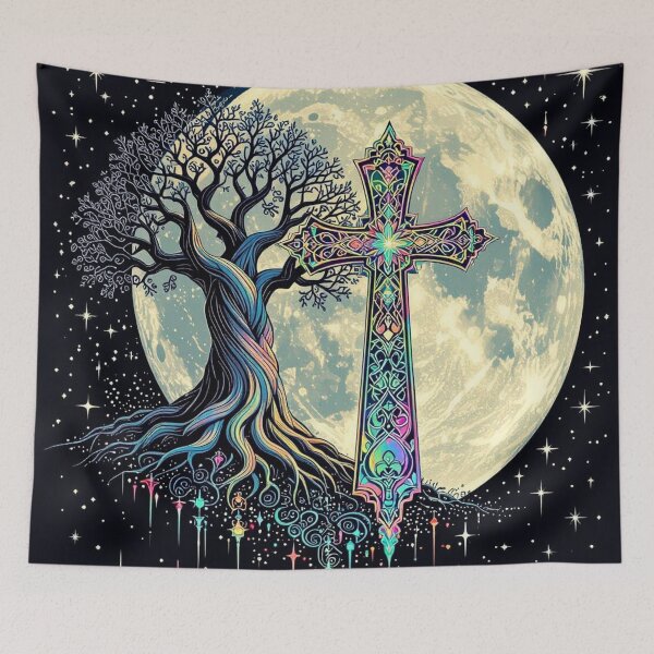 Item preview, Celtic cross with world tree designed and sold by Talpha.