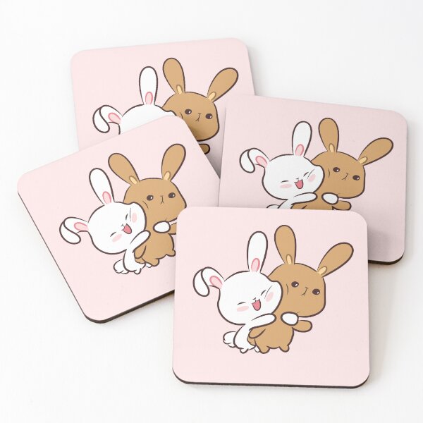 Item preview, Nua and Nia love bunnies couple cute love moments designed and sold by zand-n-zive.