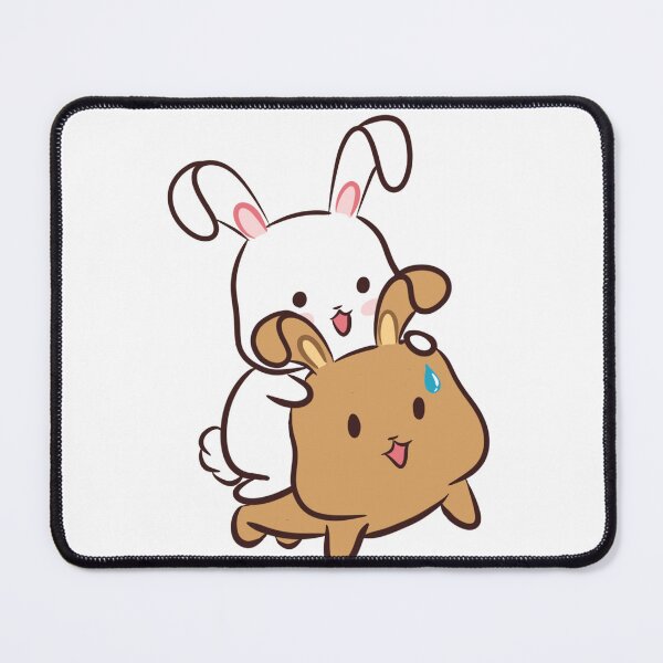Item preview, Nua and Nia love bunnies couple exercise pushup designed and sold by zand-n-zive.