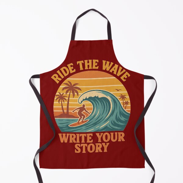 Item preview, Ride the Wave, Write Your Story – Vintage Surf Graphic designed and sold by Maximilianos.