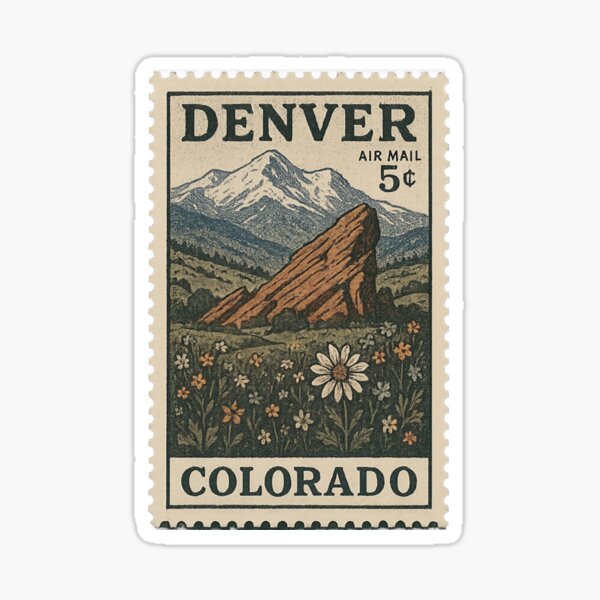 Item preview, Vintage Stamp of Denver Colorado | Retro Travel Postmark Design | Classic Americana Graphic | Nostalgic Denver Souvenir Art | Timeless Colorado Typography designed and sold by PaintedPixels01.