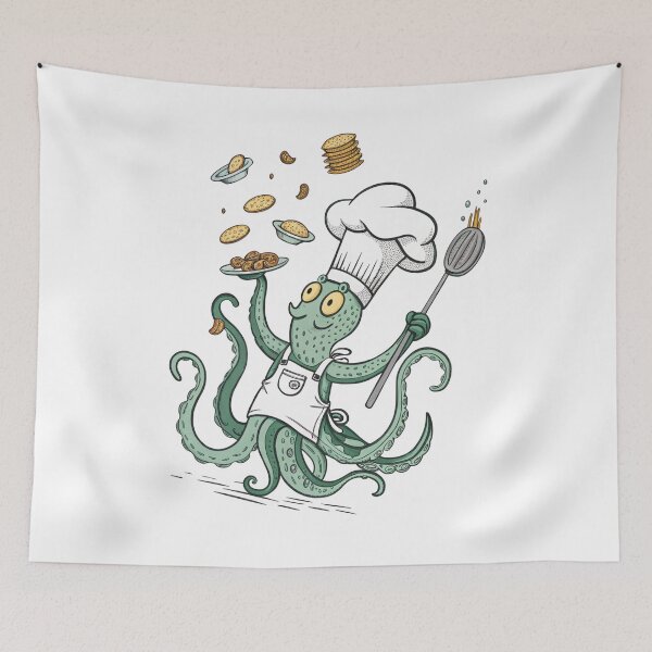 Item preview, Funny Cooking Kraken designed and sold by SignumShop.
