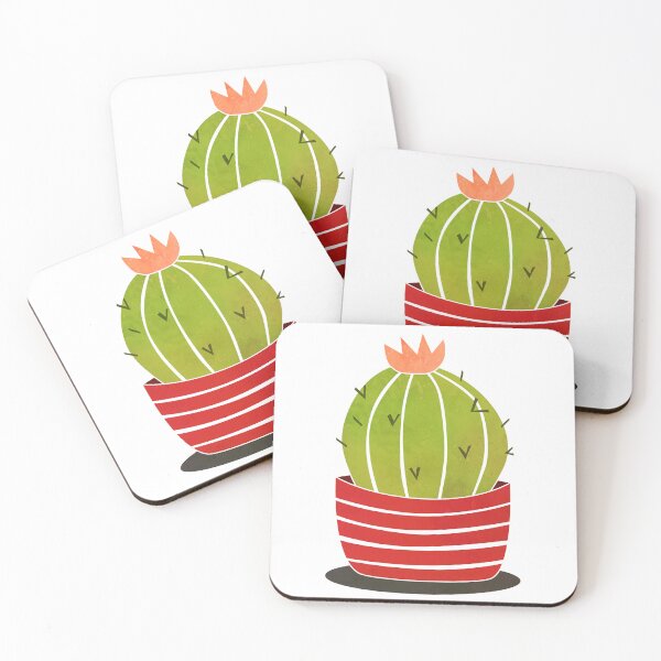 Item preview, Barrel cactus in a red pot designed and sold by Krokoneil.