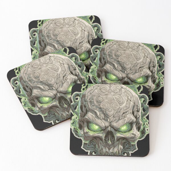 Item preview, Necromancer Skull with Green Flames designed and sold by Design-Illusi0n.