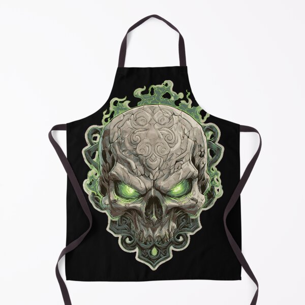 Item preview, Necromancer Skull with Green Flames designed and sold by Design-Illusi0n.