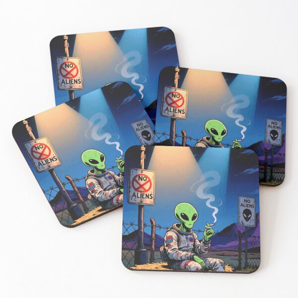 Item preview, NO ALIENS — Guess What? designed and sold by SlowlyFit .