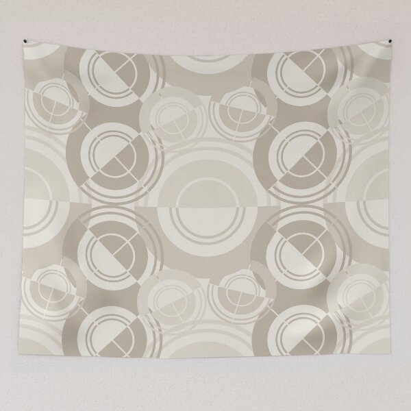 Item preview, Boho Minimal Geometric Circle Pattern in Deep Beige and Taupe designed and sold by zephstudoartist.