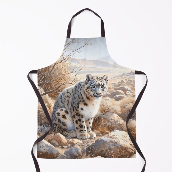 Item preview, Snow Leopard on Desert Plateau designed and sold by RubisLeaf.
