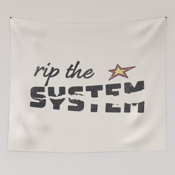Item preview, rip the SYSTEM – Anti-capitalist protest design designed and sold by VariousGoodies.