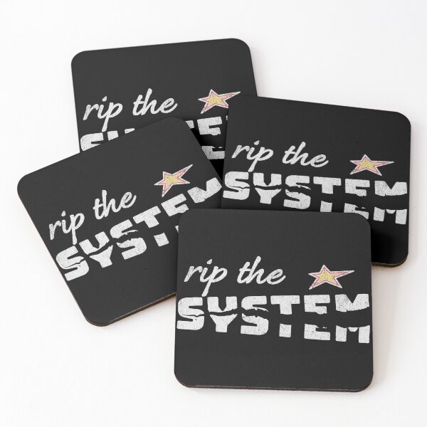 Item preview, Rip the SYSTEM – Anti-capitalist protest design for dark backgrounds designed and sold by VariousGoodies.
