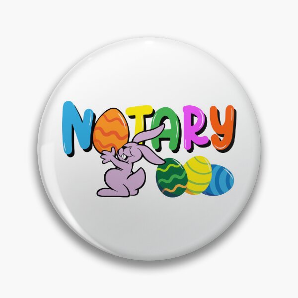 Item preview, Colorful Notary Easter Bunny and Eggs Fun Holiday Design designed and sold by NotaryLife.