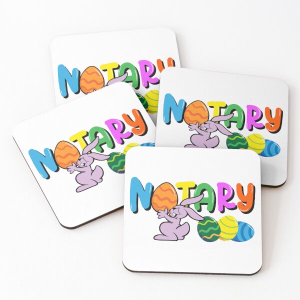 Item preview, Colorful Notary Easter Bunny and Eggs Fun Holiday Design designed and sold by NotaryLife.