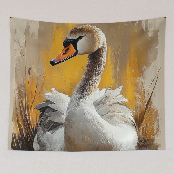 Item preview, Stunning Swan Painting for Home & Office designed and sold by LazyOwlStore.