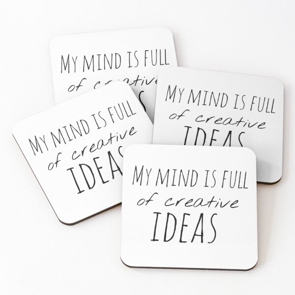 Item preview, My Mind Is Full of Creative Ideas – Creativity Affirmation – Motivational Typography Design designed and sold by Camila  Ardila.