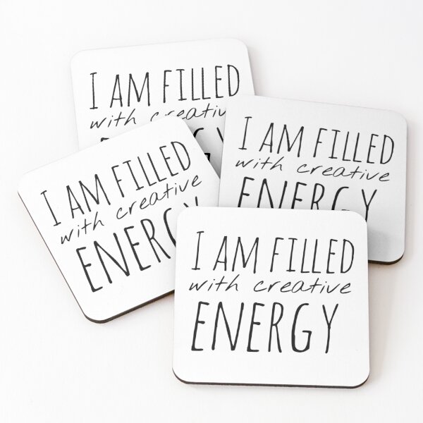Item preview, I Am Filled with Creative Energy – Daily Affirmation – Inspiring Typography Art designed and sold by Camila  Ardila.
