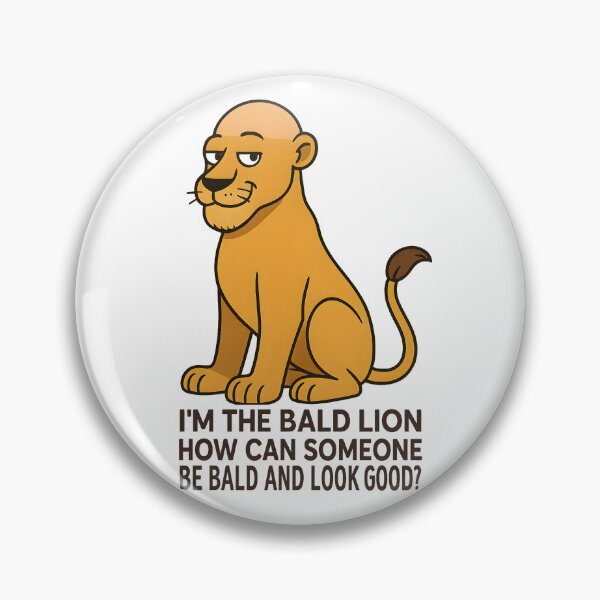 Item preview,  Funny I’m the Bald Lion Cartoon Shirt – Hilarious Bald Humor Animal Tee designed and sold by DrawHandArt.