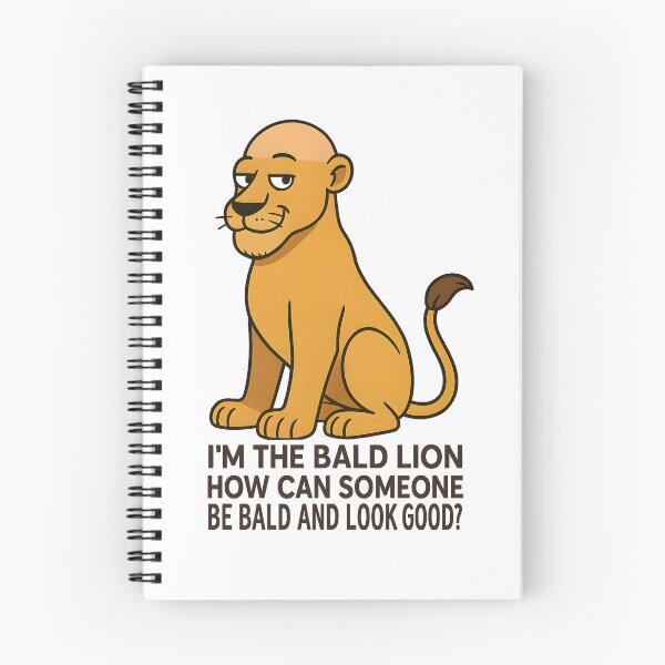 Item preview,  Funny I’m the Bald Lion Cartoon Shirt – Hilarious Bald Humor Animal Tee designed and sold by DrawHandArt.