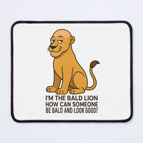 Item preview,  Funny I’m the Bald Lion Cartoon Shirt – Hilarious Bald Humor Animal Tee designed and sold by DrawHandArt.