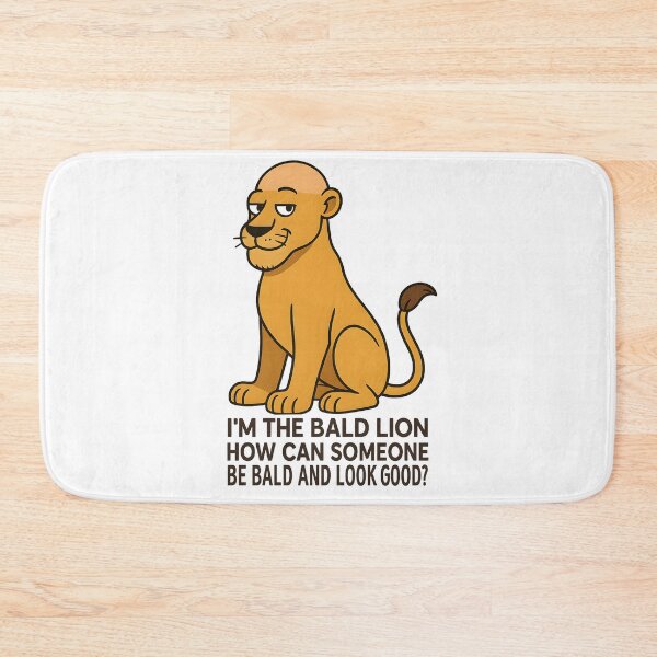 Item preview,  Funny I’m the Bald Lion Cartoon Shirt – Hilarious Bald Humor Animal Tee designed and sold by DrawHandArt.